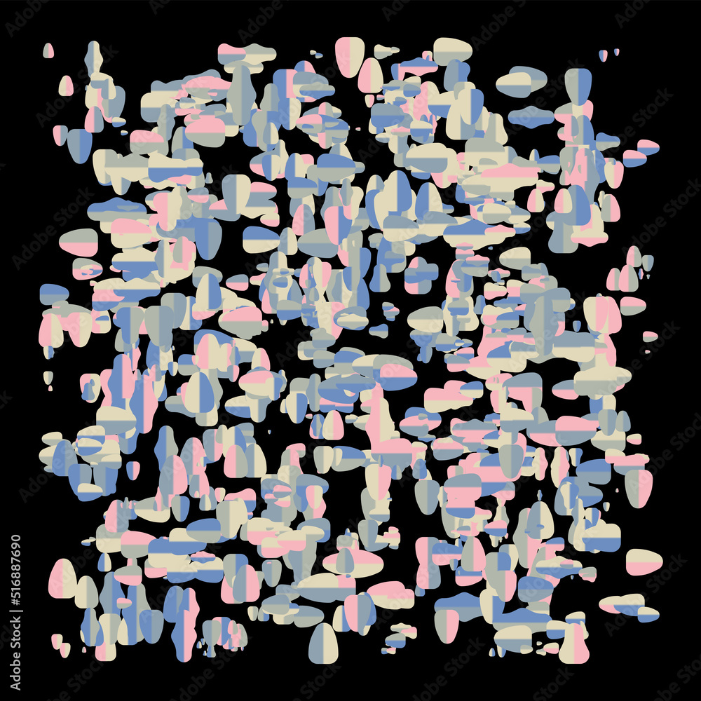 Poster brutalist art inspired vector pattern graphics made with bold abstract geometric shapes