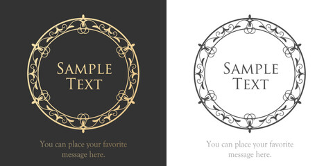 オシャレなフレーム。デザインテンプレート。ゴージャスな額のセット。