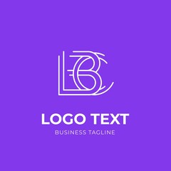 LBC monogram logo design template