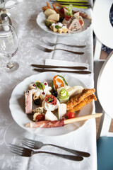 Appetizer on a festive table