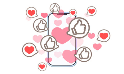 いいねがたくさんのイラスト