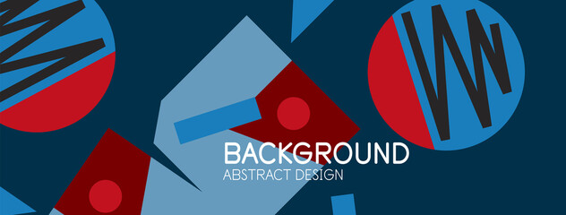 Abstract background with blocks, lines, geometric shapes. Techno or business concept for wallpaper, banner, background, landing page