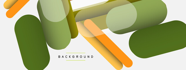 Abstract background. Round shapes, lines compositions on grey backdrop. Vector illustration for wallpaper banner background or landing page