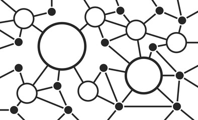 Network user connected dots and lines background template. Technology blockchain linked global digital database graphic vector.