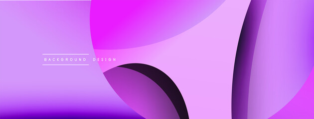 Creative geometric wallpaper. Minimal abstract background. Circle and wave composition vector illustration for wallpaper banner background or landing page