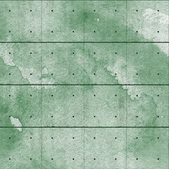 Concrete background with green paint, grange wall