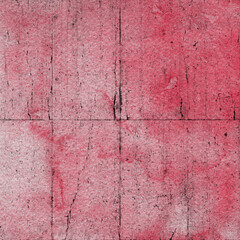 Concrete background with red paint, grange wall