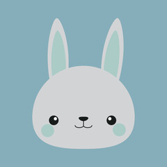 cute bunny vector illustration animal, rabbit character