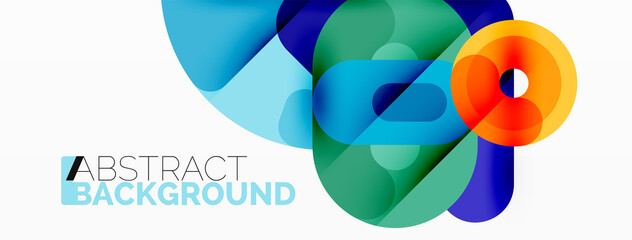 Fototapeta premium Creative geometric wallpaper. Circles, lines background. Business template for wallpaper, banner, background or landing