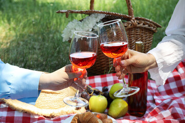 Concept of beautiful outdoor relax in summer time, picnic