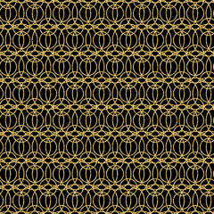 Abstract seamless pattern black gold color chic rich design