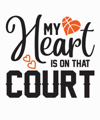 My Heart is on that Courtis a vector design for printing on various surfaces like t shirt, mug etc.