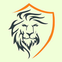 lion head illustration of vector