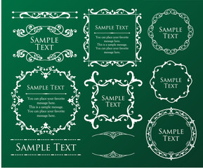 オシャレなフレーム。デザインテンプレート。ゴージャスな額のセット。
