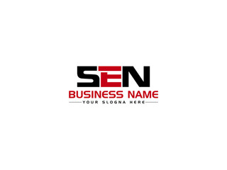 Monogram SEN Logo Icon Vector, Colorful SE s e n Logo Letter With Creative Colorful Three Letter New Logo Design For Business © VectorStar