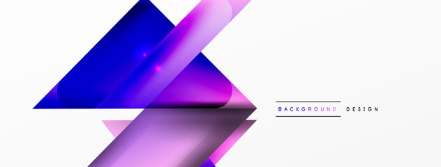 Dynamic 3d geometric abstract background. Triangles and other simple forms composition. Vector Illustration For Wallpaper, Banner, Background, Card, Book Illustration, landing page