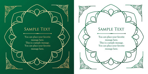 オシャレなフレーム。デザインテンプレート。ゴージャスな額のセット。