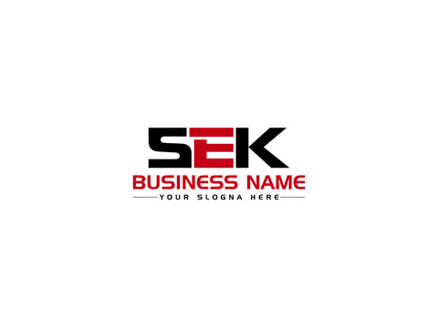 Monogram SEK Logo Icon Vector, Colorful SE s e k Logo Letter With Creative Colorful Three Letter New Logo Design For Business