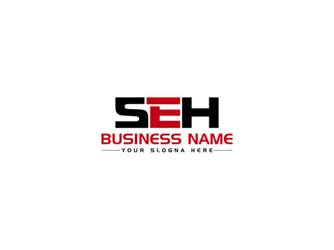Monogram SEH Logo Icon Vector, Colorful SE s e h Logo Letter With Creative Colorful Three Letter New Logo Design For Business