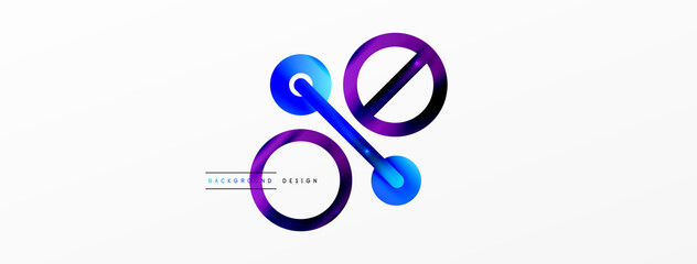 Circle composition abstract background. Trendy techno business template for wallpaper, banner, background or landing