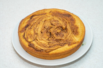 Maple-pecan morning bun breakfast cake