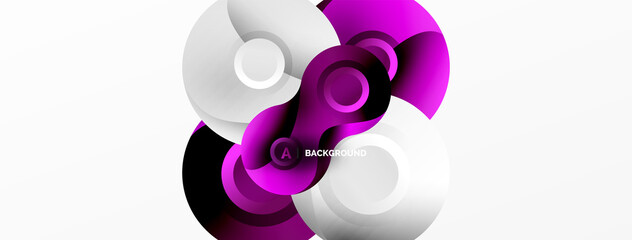 Circle geometric background. Abstract modern backdrop. Vector Illustration For Wallpaper, Banner, Background, Card, Book Illustration, landing page