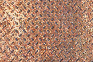 Background with the texture of an old steel plate with traces of paint and rust.