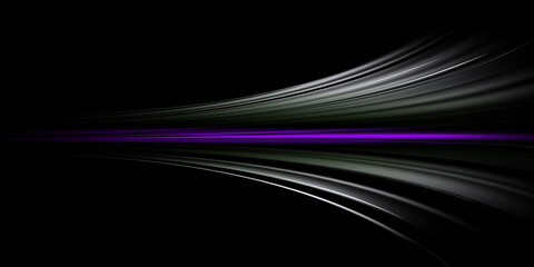  Abstract purple light trails in the dark, motion blur effect
