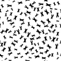 Seamless pattern with hand drawn cross symbols