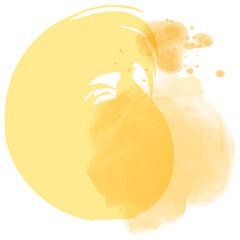 水彩風の背景素材　黄色