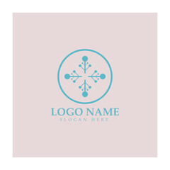 Neuron logo or nerve cell logo design,molecule logo ,brain logo illustration template icon with vector concept