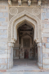 The view of inside of an old Indian monument
