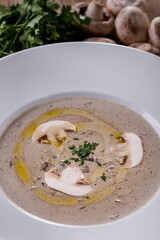 Soup with champignons