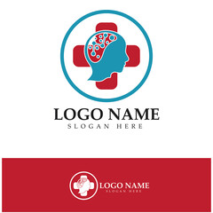 Neuron logo or nerve cell logo design,molecule logo ,brain logo illustration template icon with vector concept