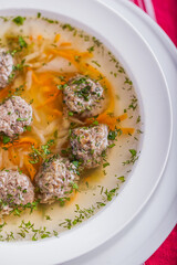 Soup with meatballs