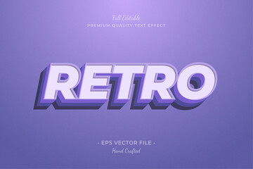 Fototapeta premium Retro Purple editable premium text effect font style