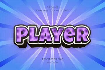 Player Cartoon editable premium text effect font style