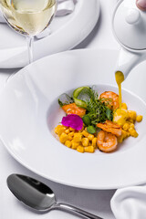 Soup with shrimps