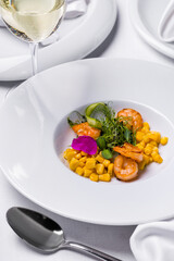 Soup with shrimps