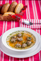 Soup with meatballs