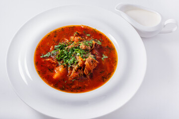 Borsch with meat