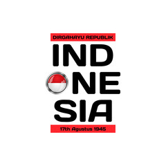 Dirgahayu republik indonesia typography design