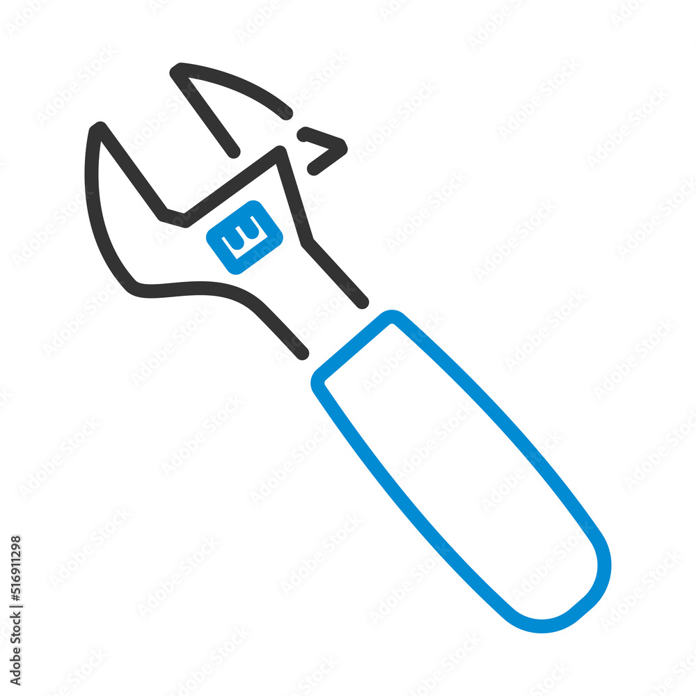 Wall mural Adjustable Wrench Icon