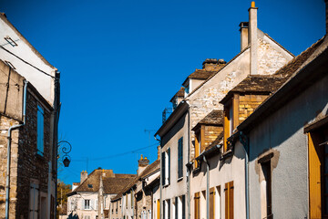 Fototapeta na wymiar Street view of old village Milly-la-Foret in France