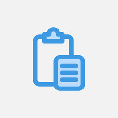 Fototapeta premium Paste icon in blue style about text editor, use for website mobile app presentation