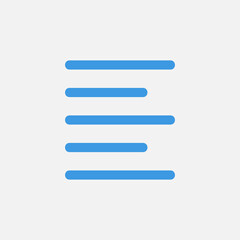 Obraz premium Align left icon in blue style about text editor, use for website mobile app presentation