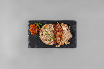 Couscous with paprika and chicken