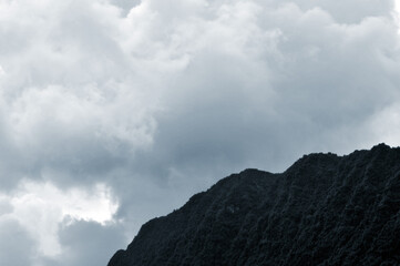 clouds over the mountains