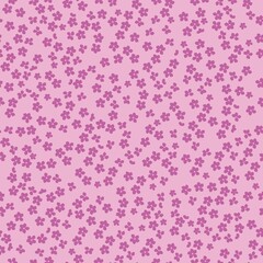 Simple vintage pattern. small pink flowers . pink background. Fashionable print for textiles and wallpaper.