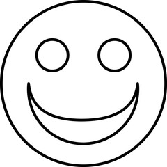 Happy facial expression. Vector illustration on white background 1..eps